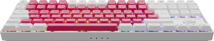 Gamiac TKL90G Gaming Keyboard, weiß/rot, LEDs RGB, Kailh BLUE, USB, ND