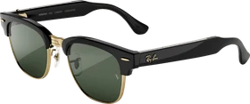 Ray-Ban Meta Audio Clubmaster shiny black/clear-green graphite transitions