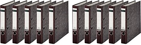 Leitz Qualitäts Ordner 2-Ring 180° CO2 neutral, 50mm, A4, braun, 10er-Pack