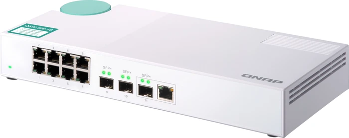 QNAP QSW-300 Desktop Gigabit Switch, 8x RJ-45, 2x SFP+, 1x RJ-45/SFP+
