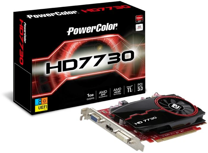 PowerColor Radeon HD 7730, 1GB GDDR5, VGA, DVI, HDMI