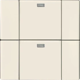 Busch-Jaeger WaveLine Wandsender Funk 2-fach, Plattform 63, elfenbeinweiß