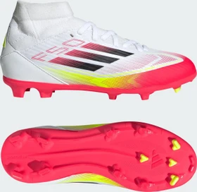 adidas F50 League Mid FG/MG cloud white/core black/solar yellow (Junior)
