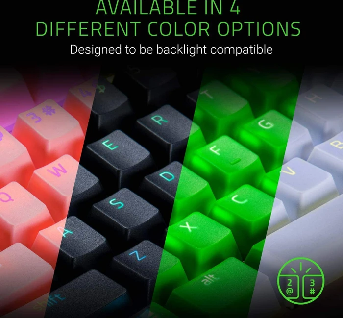 Razer Keycap Upgrade Set, Kunststoff (PBT) Double-Shot, Quartz Pink, rosa, 120 Tasten, ISO-UK, ANSI-US