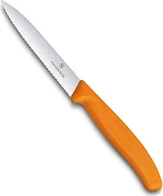 Victorinox SwissClassic Gemüsemesser mit Wellenschliff, 10cm orange