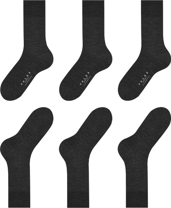 Falke Airport Socken anthra.mel, 3 Paare (Herren)