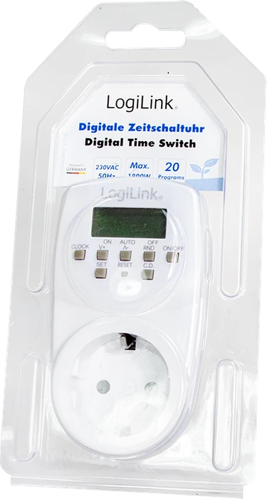 LogiLink digitaler Zeitschalter, IP20, weiß (ET0007) – Bild 6