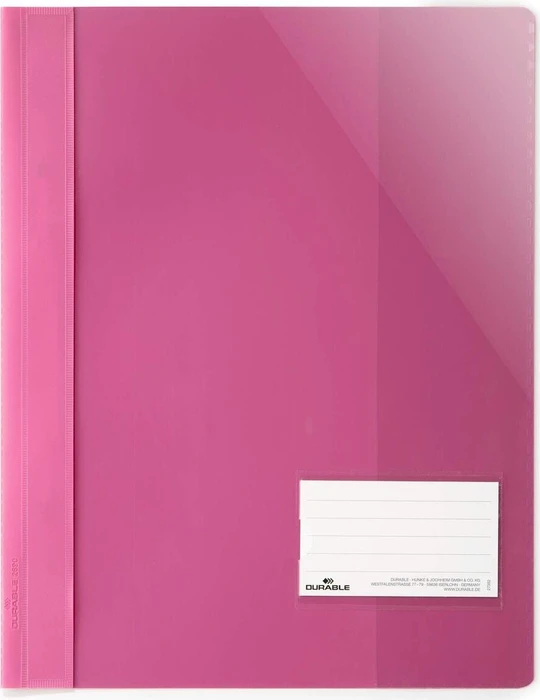 Durable Sichthefter opak, A4+, dunkelrosa/transparent