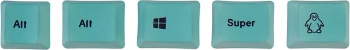 Keychron OEM Dye-Sub Keycap-Set Iceberg - Version B, Kunststoff (PBT), Iceberg, weiß/türkis, 114 Tasten, ANSI-US