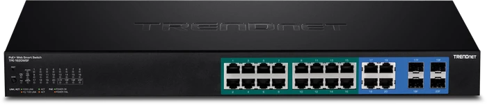 TRENDnet TPE Rackmount Gigabit Smart Switch, 20x RJ-45, 4x RJ-45/SFP, 370W PoE+