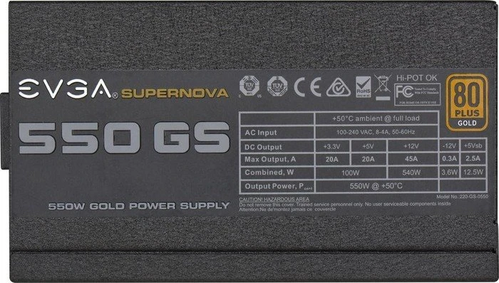EVGA SuperNOVA GS 550 550W, ATX 2.3