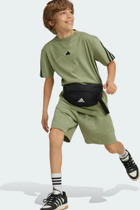 adidas Future Icons 3-Streifen T-Shirt kurzarm tent green/black (Junior)