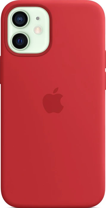 Apple Silikon Case mit MagSafe für iPhone 12 Mini rot