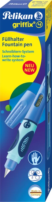 Pelikan griffix 4 bluesea, linke Hand, Faltschachtel