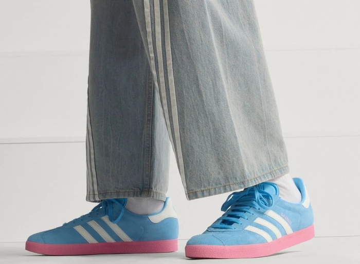 adidas Gazelle semi blue burst/white tint/bliss pink (Herren)