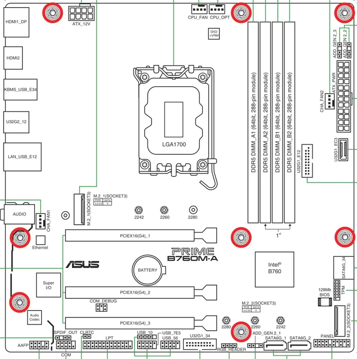 ASUS Prime B760M-A-CSM (Intel 1700)