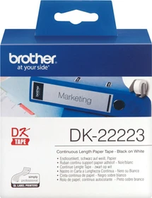 Brother Endlosetiketten DK-22223, 50mm, 30.5m, weiß/schwarz