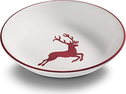 Gmundner Keramik Bordeauxroter Hirsch Suppenteller Cup 20cm