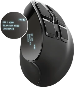 Trust Voxx Rechargeable Ergonomic Wireless Mouse, USB/Bluetooth (23731)