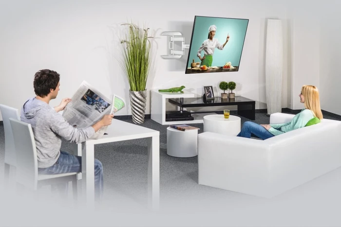 Hama TV-Wandhalterung Fullmotion, 3 Sterne weiß
