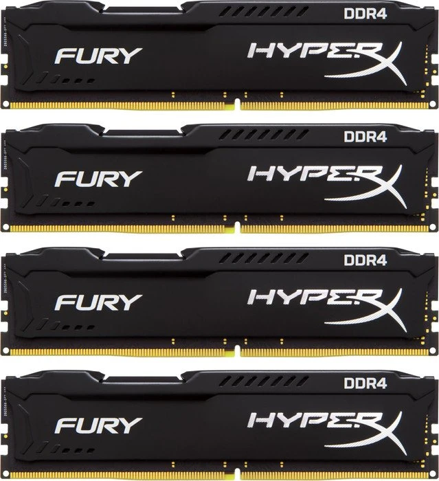 Kingston FURY schwarz UDIMM 16GB Kit, DDR4-2400, CL15-15-15, 1R