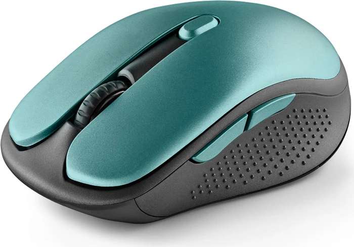 NGS Evo Rust Ice Wireless Rechargeable Silent Mouse blau/schwarz, USB