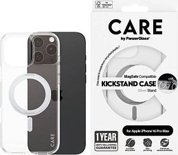 PanzerGlass Care Feature Case Kickstand MagSafe für Apple iPhone 16 Pro Max silber