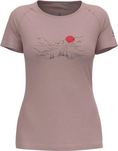 Odlo Ascent Performance 130 Funktionsshirt kurzarm pale mauve melange (Damen)