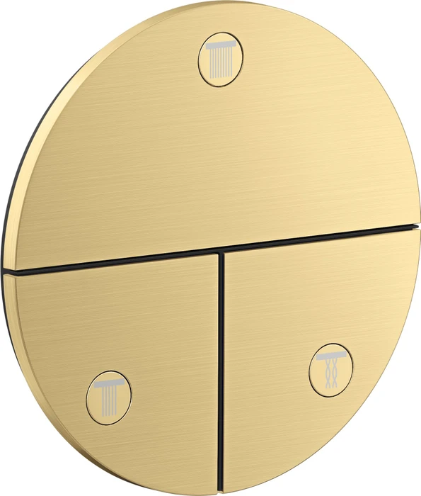 Hansgrohe Axor ShowerSelect ID rund Kontrollfeld Ventil für 3 Verbraucher brushed gold optic
