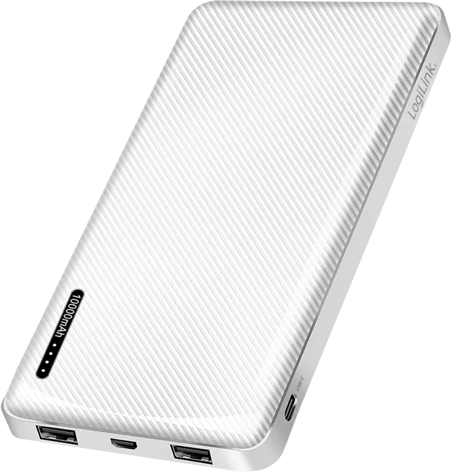 LogiLink Powerbank 10000mAh 2x USB-A 1x USB-C weiß