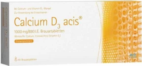 Calcium D3 Acis 1000mg/880 I.E. Brausetabletten, 40 Stück
