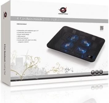 Conceptronic CNBCOOLPADL4F, Notebook-Stand/Notebook-Kühler bis 17"
