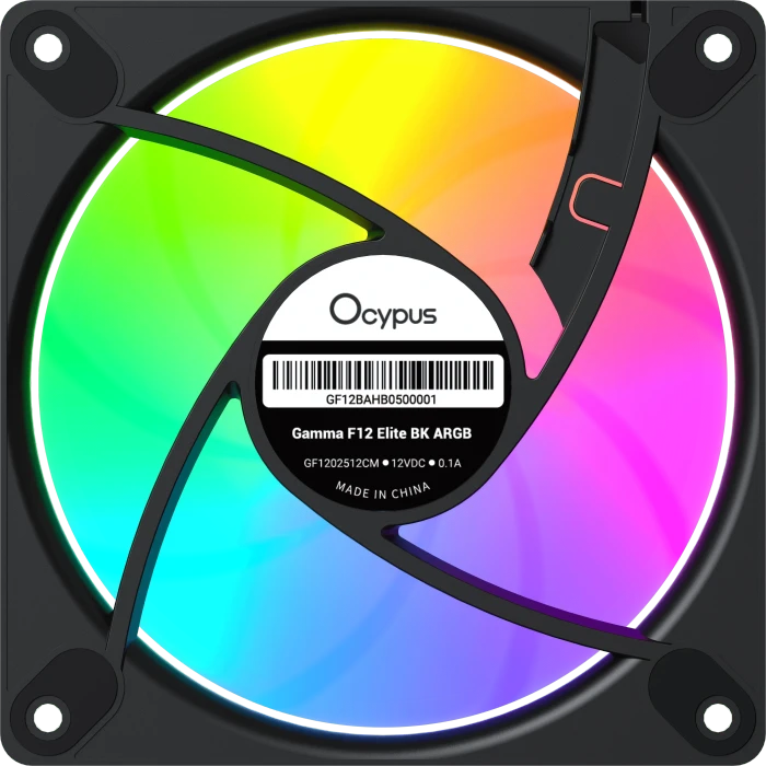 Ocypus Gamma F12 Elite BK ARGB Reverse Blade, schwarz, 120mm, 3er-Pack