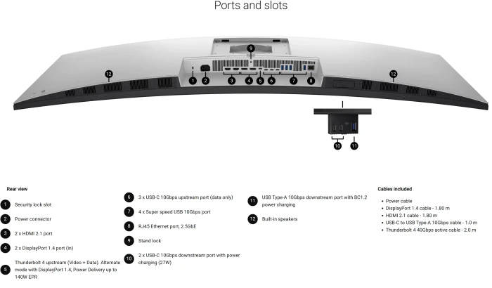 Dell UltraSharp 52 Thunderbolt Hub Monitor U5226KW, 52"
