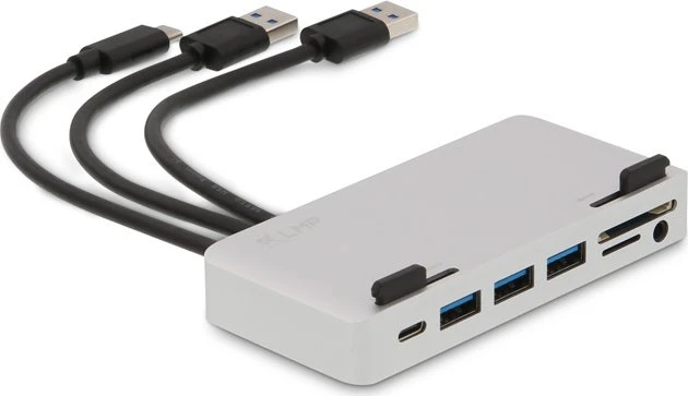 LMP USB-C Attach Dock Pro, Space Gray, 1x USB-C 3.0 [Stecker], 2x USB-A 3.0 [Stecker]
