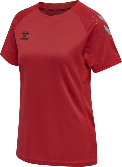 hummel Lead Poly Trikot kurzarm true red (Damen)