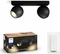Philips Hue White Ambiance Buckram 2-flammig schwarz Vorschaubild