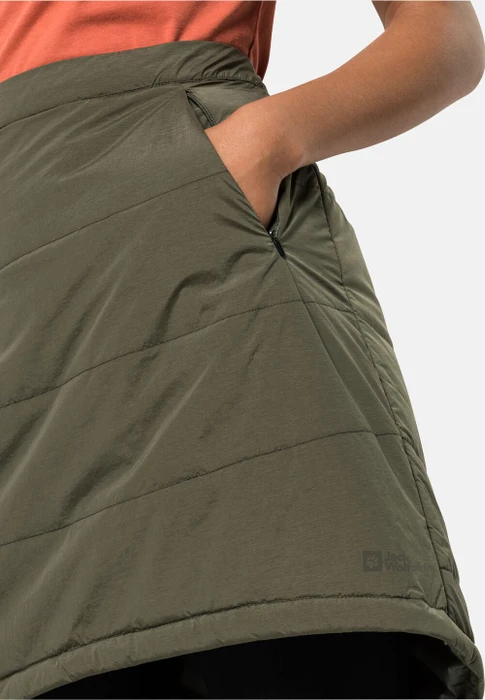 Jack Wolfskin Alpenglühen Skirt Rock kurz dusty olive (Damen)
