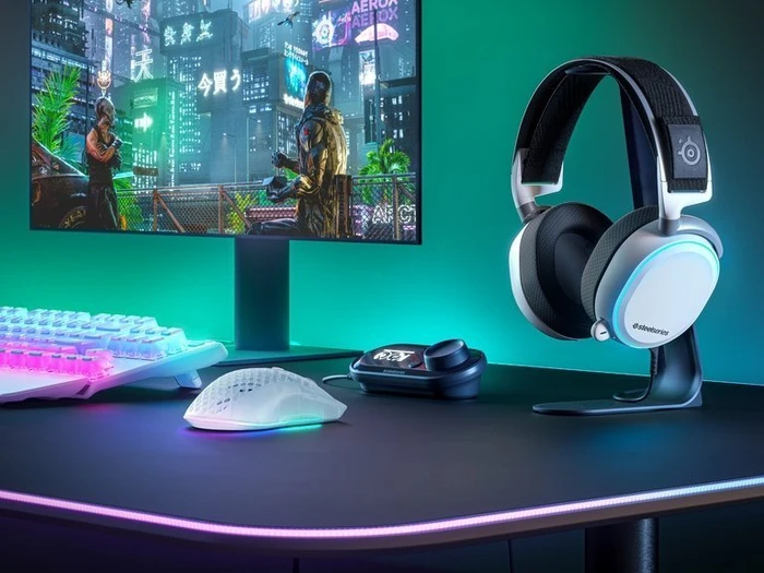 SteelSeries Aerox 3 Wireless Ghost weiß/transparent, USB/Bluetooth