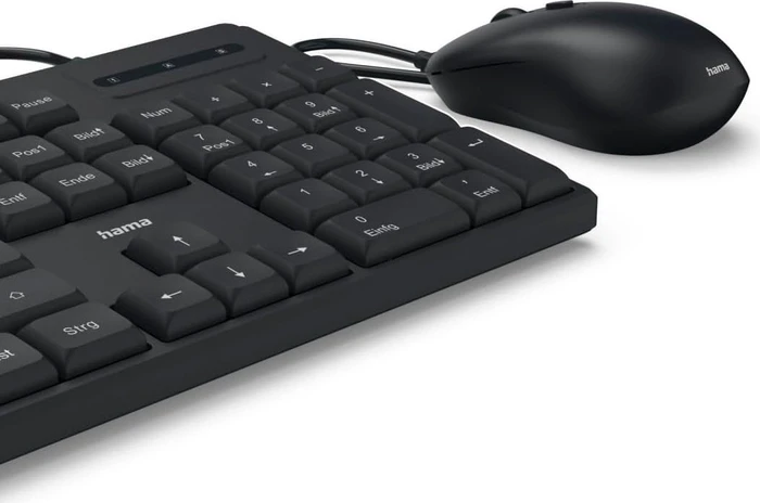 Hama CKM-200 Wired Tastatur und Maus Set, USB, DE