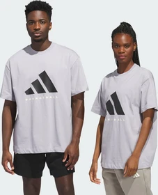 adidas Basketball genderneutral T-Shirt kurzarm glory grey