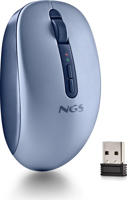 NGS Fog Dual Blue Wireless Mouse, blau, USB/Bluetooth