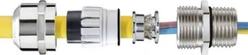 Wiska EMSKE-L 32 EMV-Z Ex-EMV-Kabelverschraubung, Erdungseinsatz DIN 89345, Messing vernickelt, M32