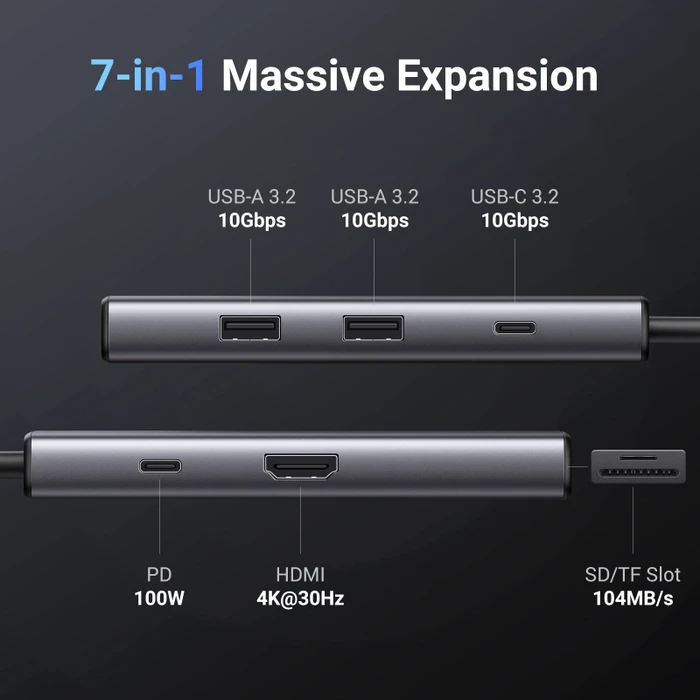 Ugreen Revodok 107, USB-C 3.1 [Stecker]
