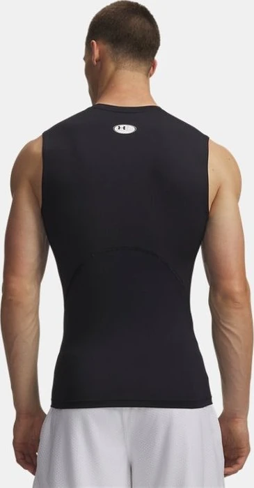 Under Armour HeatGear Armour Funktionsshirt ärmellos schwarz/weiß (Herren)