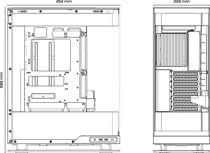 Phanteks Evolv X2, weiß, Glasfenster