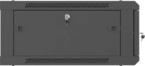 Lanberg WF01 Series 19" Wandschrank 4HE, hängend, Flatpack, Stahltür, IP20, RAL 9004, 600mm tief