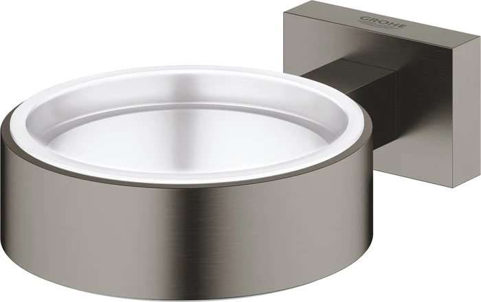 Grohe Essentials Cube Halter für Zahnputzbecher hard graphite gebürstet
