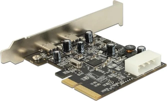 DeLOCK USB 3.1 Host Controller Card, 2x USB-C 3.1, PCIe 3.0 x2