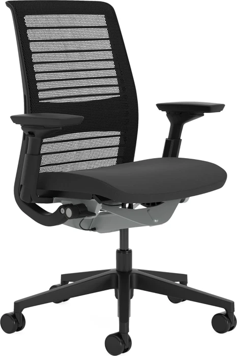 Steelcase Think Bürostuhl mit Armlehnen, schwarz/anthrazit